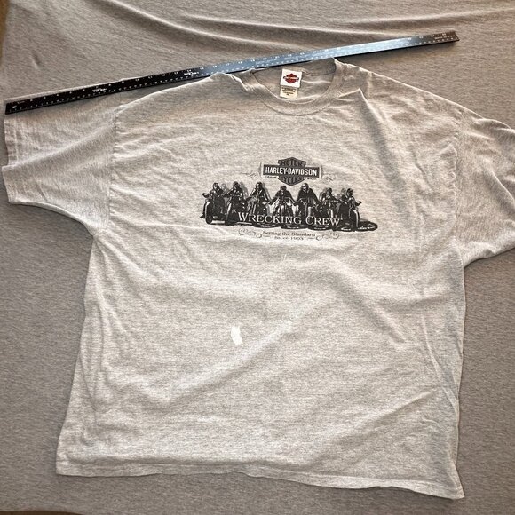 Harley Davidson Rochester T Shirt Mens Size 4XL Gray Graphic Print Short Sleeve - Picture 2 of 4